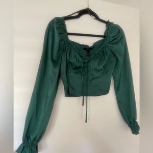 STUNNING Silky Satin Boho Long Sleeve Top 🌿